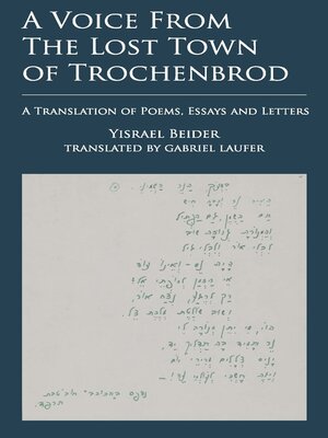 cover image of A Voice from the Lost Town of Trochenbrod